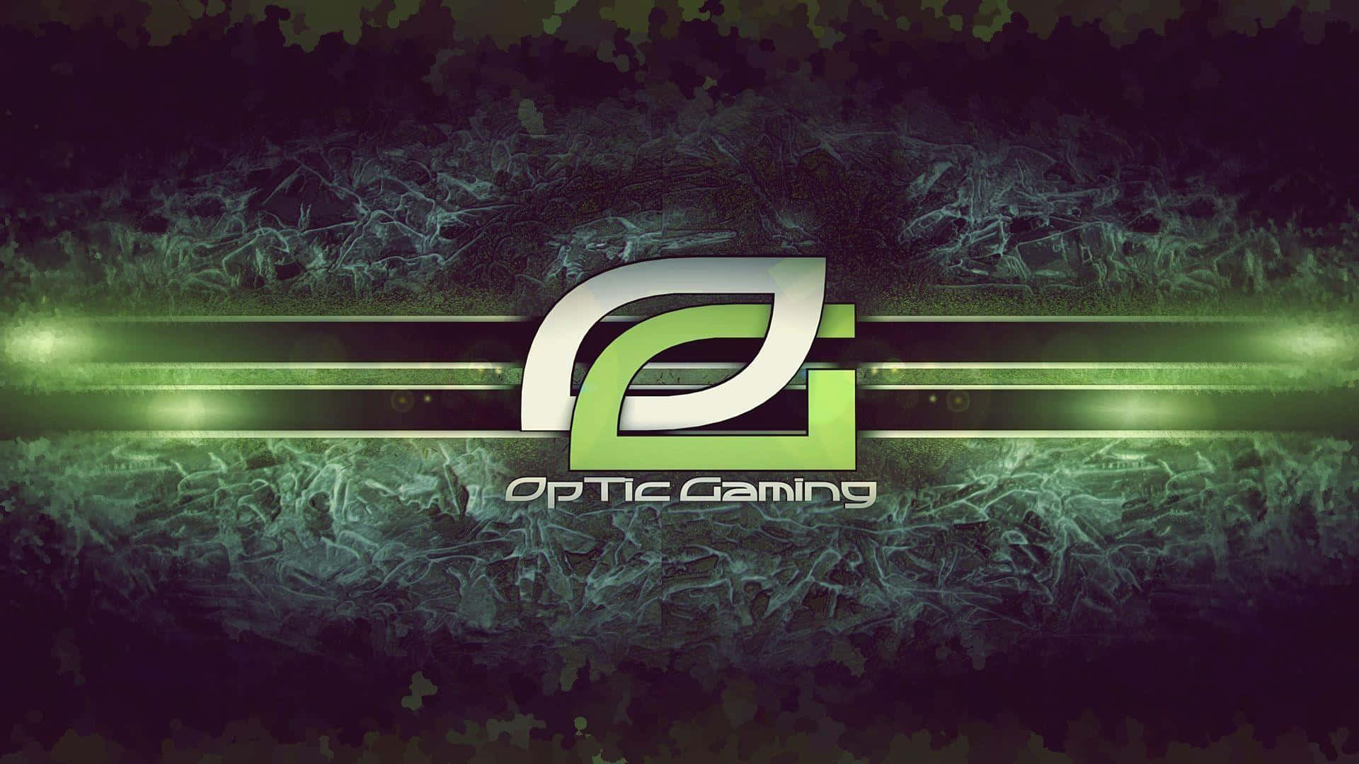 Optic Gaming Logo Green Abstract Background Wallpaper