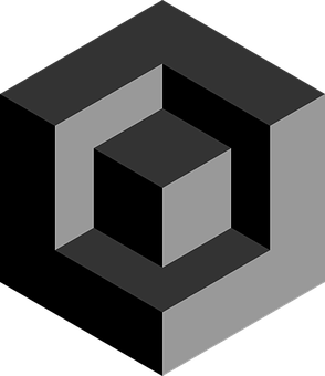 Optical Illusion Cube PNG