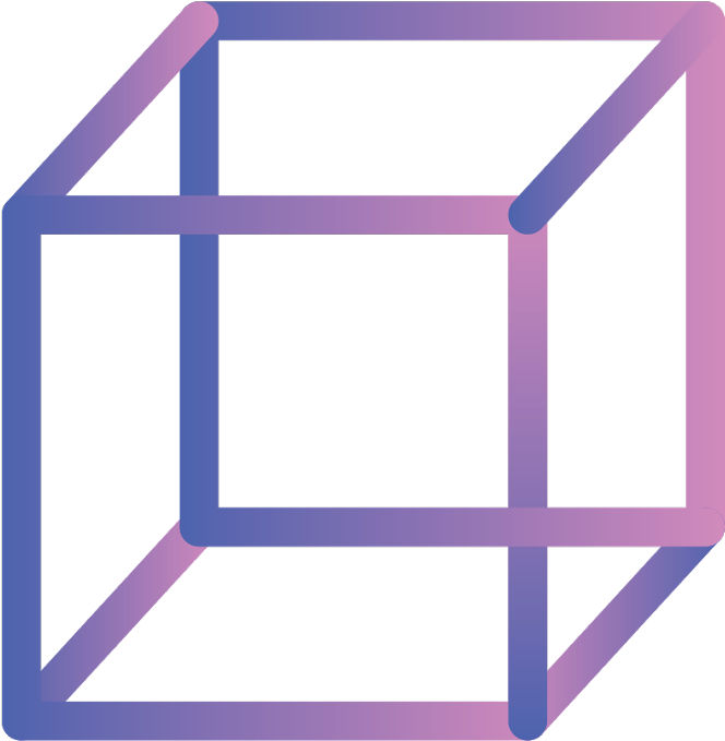 Optical Illusion Cube Graphic PNG
