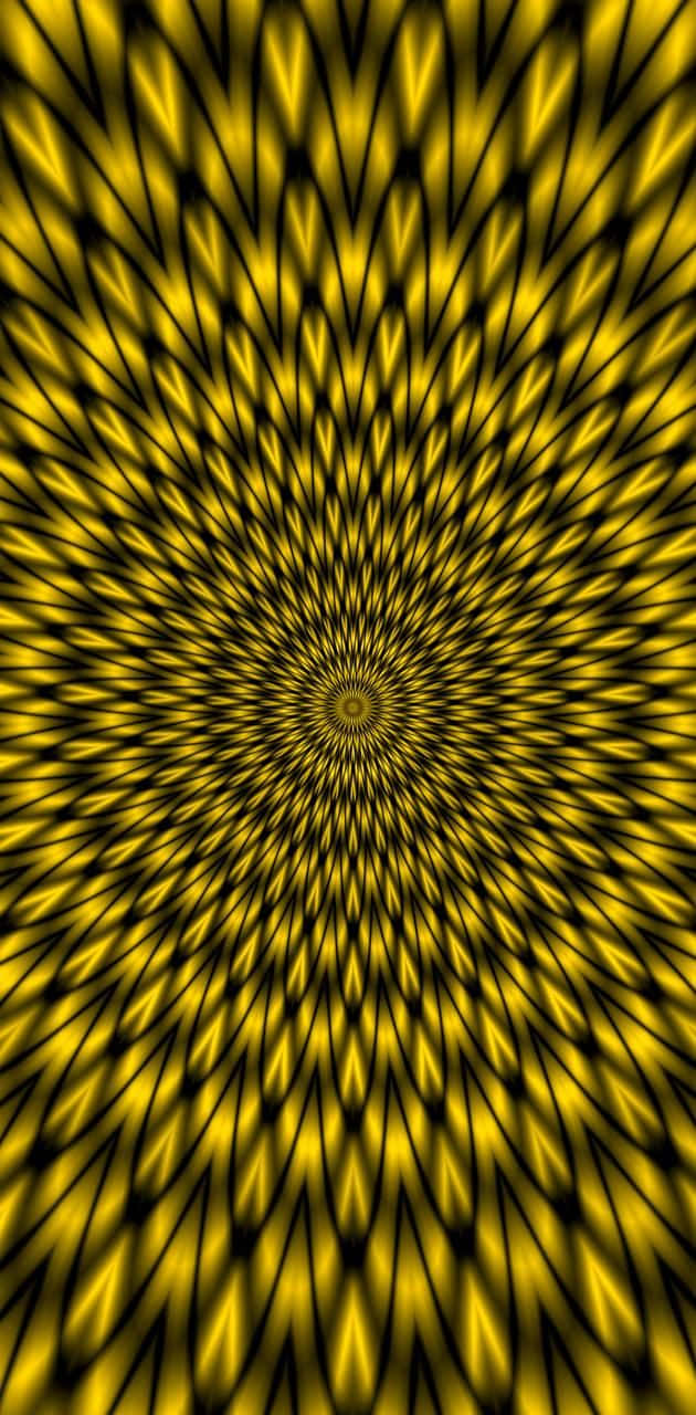 Yellow Psychedelic Optical Illusion Picture 630 x 1280 Picture
