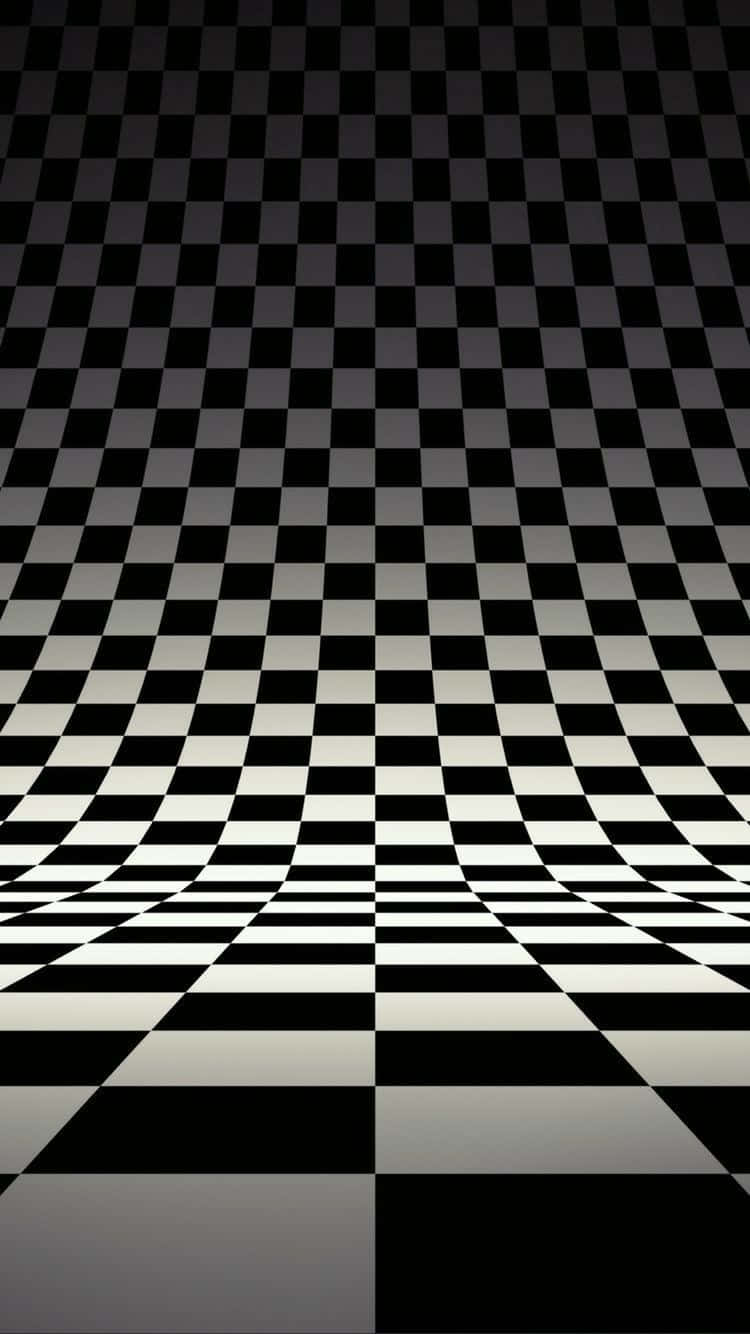 Wave Of Checkered Optical Illusion Picture 750 x 1334 Picture