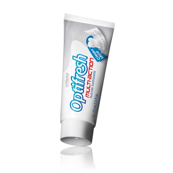 Optifresh Toothpaste Tubeon Black Background PNG