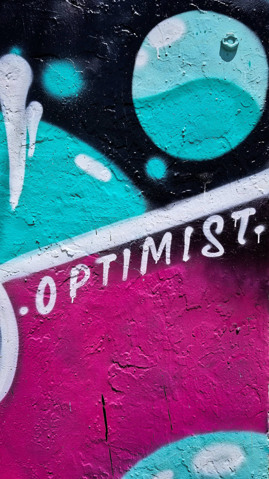 Optimist Abstract Wall Graffiti Iphone Wallpaper