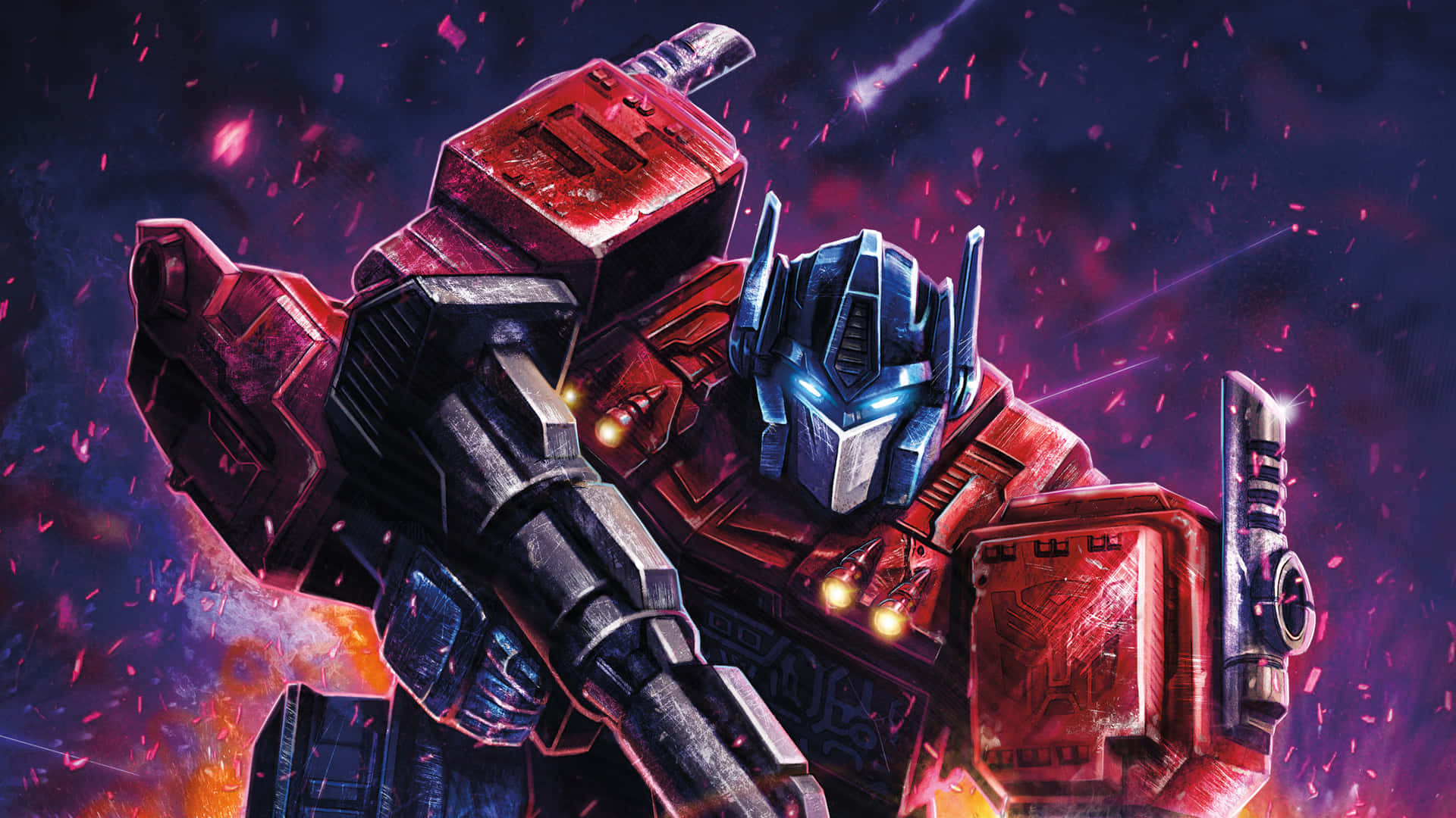 Optimus Prime embracing 4K technology Wallpaper
