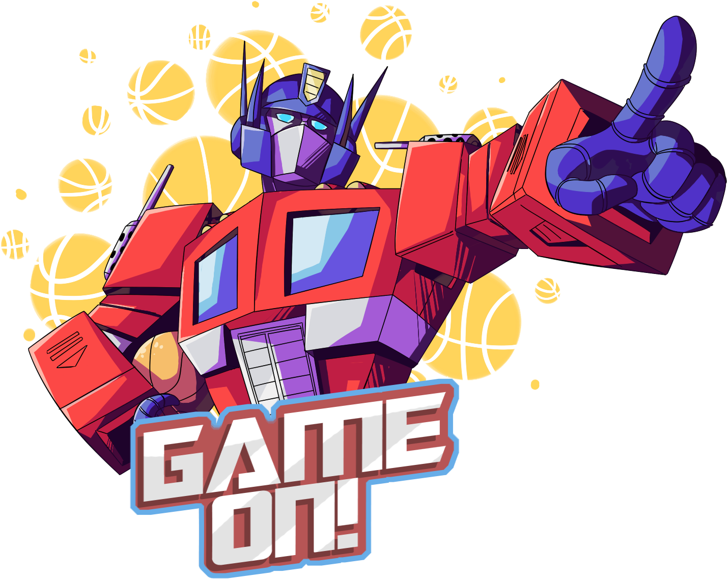 Optimus Prime Basketball Game On PNG