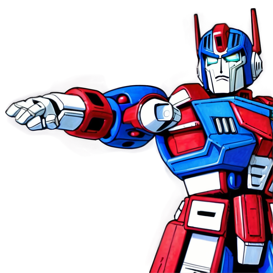 Optimus Prime Dynamic Fighting Stance Png 05252024 PNG