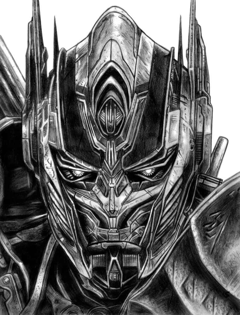 Optimus Prime Face Drawing Fanart Wallpaper