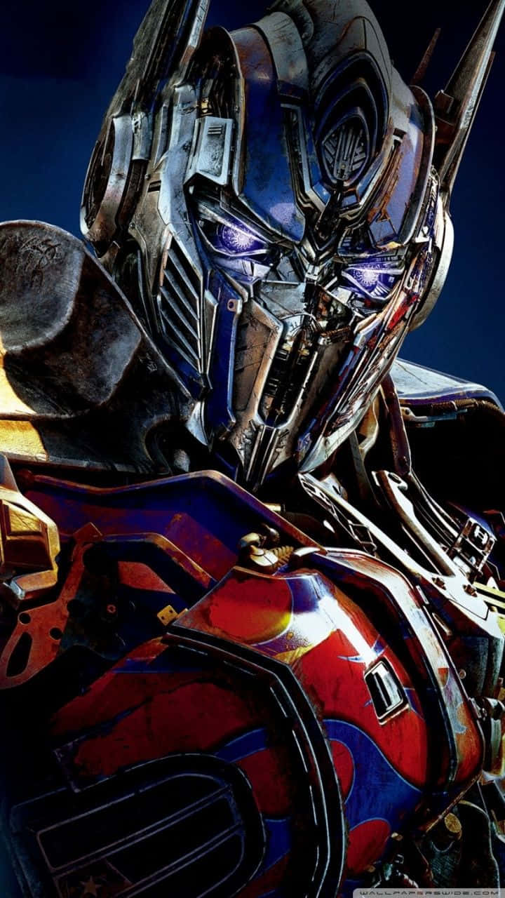 Optimus Prime Face Close-Up Shot Wallpaper