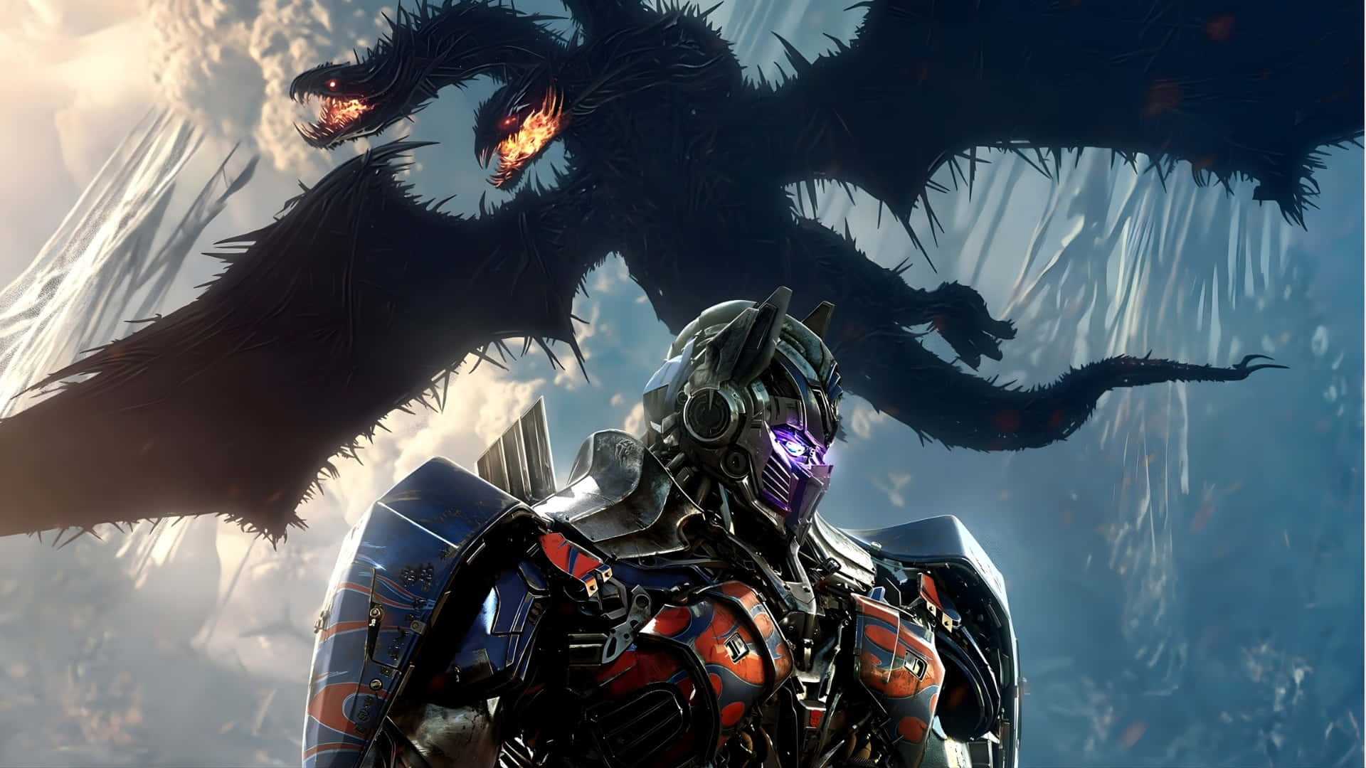 Optimus Prime Facing Dark Threat Wallpaper