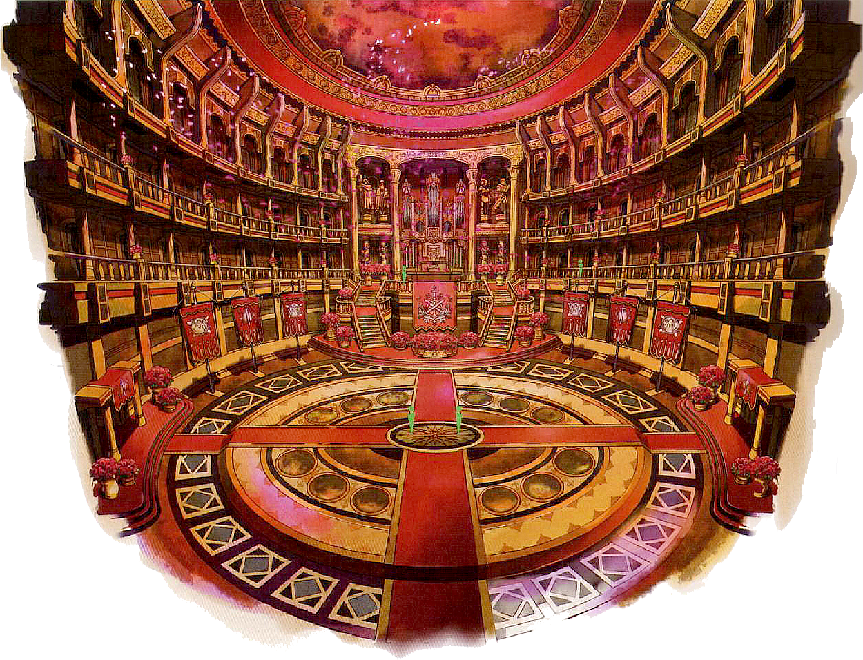 Opulent Fantasy Theater Illustration PNG