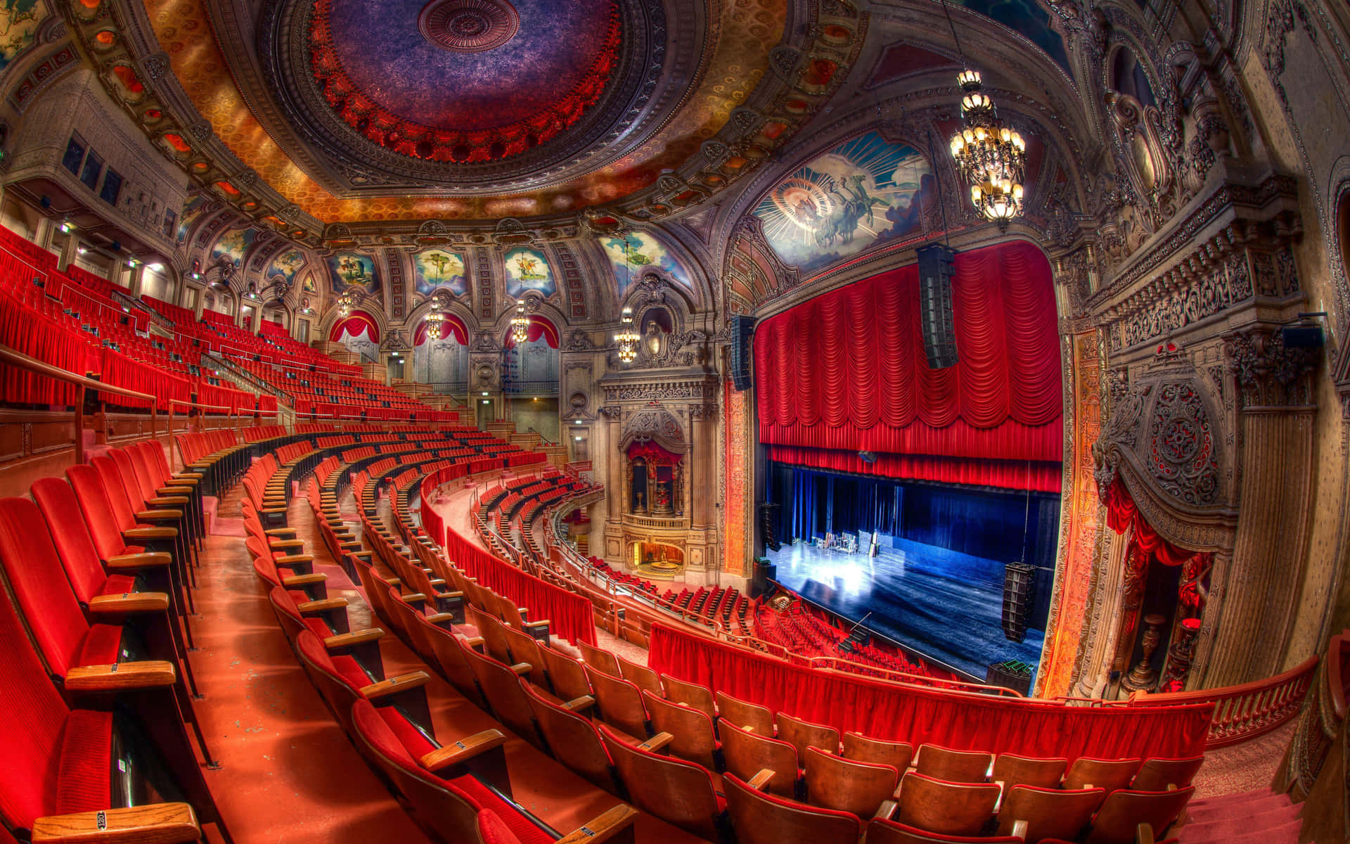 Opulent Theater Interior Wallpaper