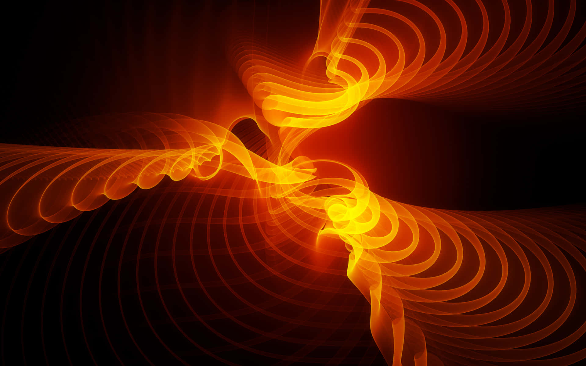 Abstract Abstract Background With Orange And Yellow Swirls