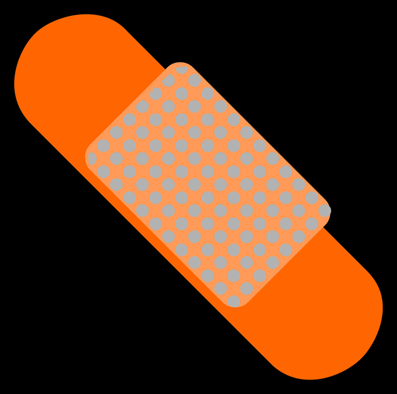 Orange Adhesive Bandage Graphic PNG