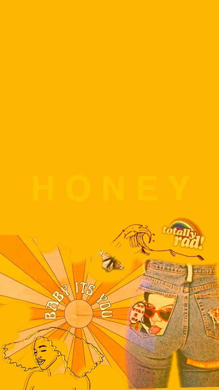 Honningen Plakat Med En Kvinde I Jeans
