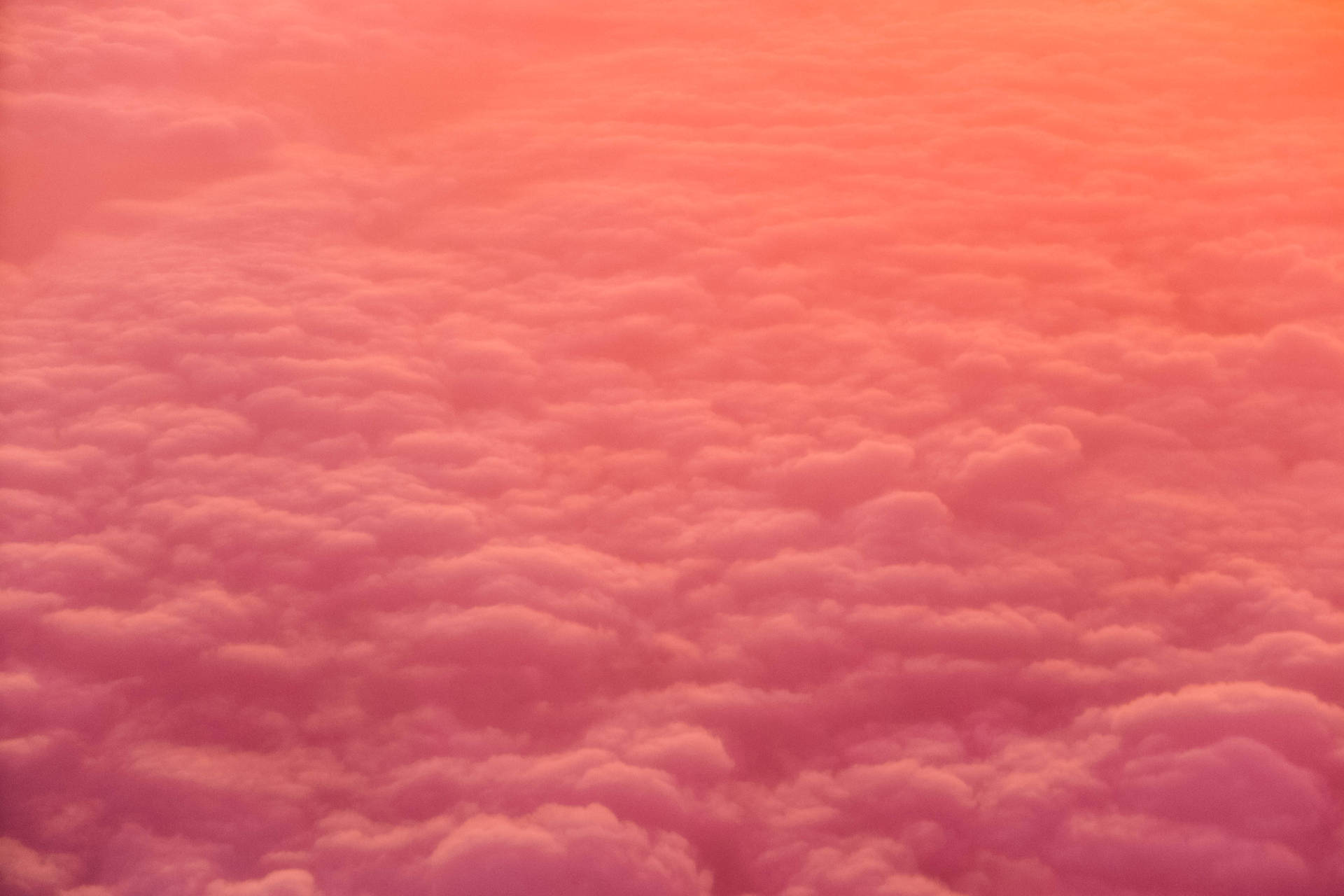 Orange Aesthetic Fluffy Clouds Background