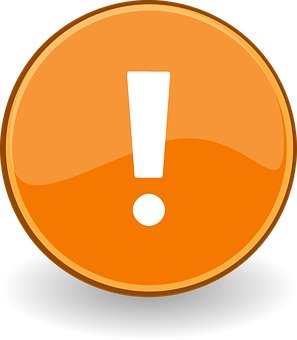 Orange Alert Exclamation Icon PNG
