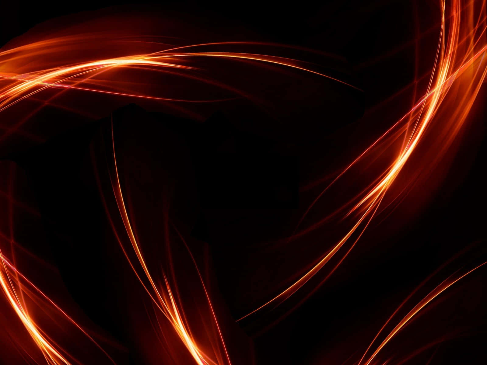 Orange And Black Abstract Lights Background