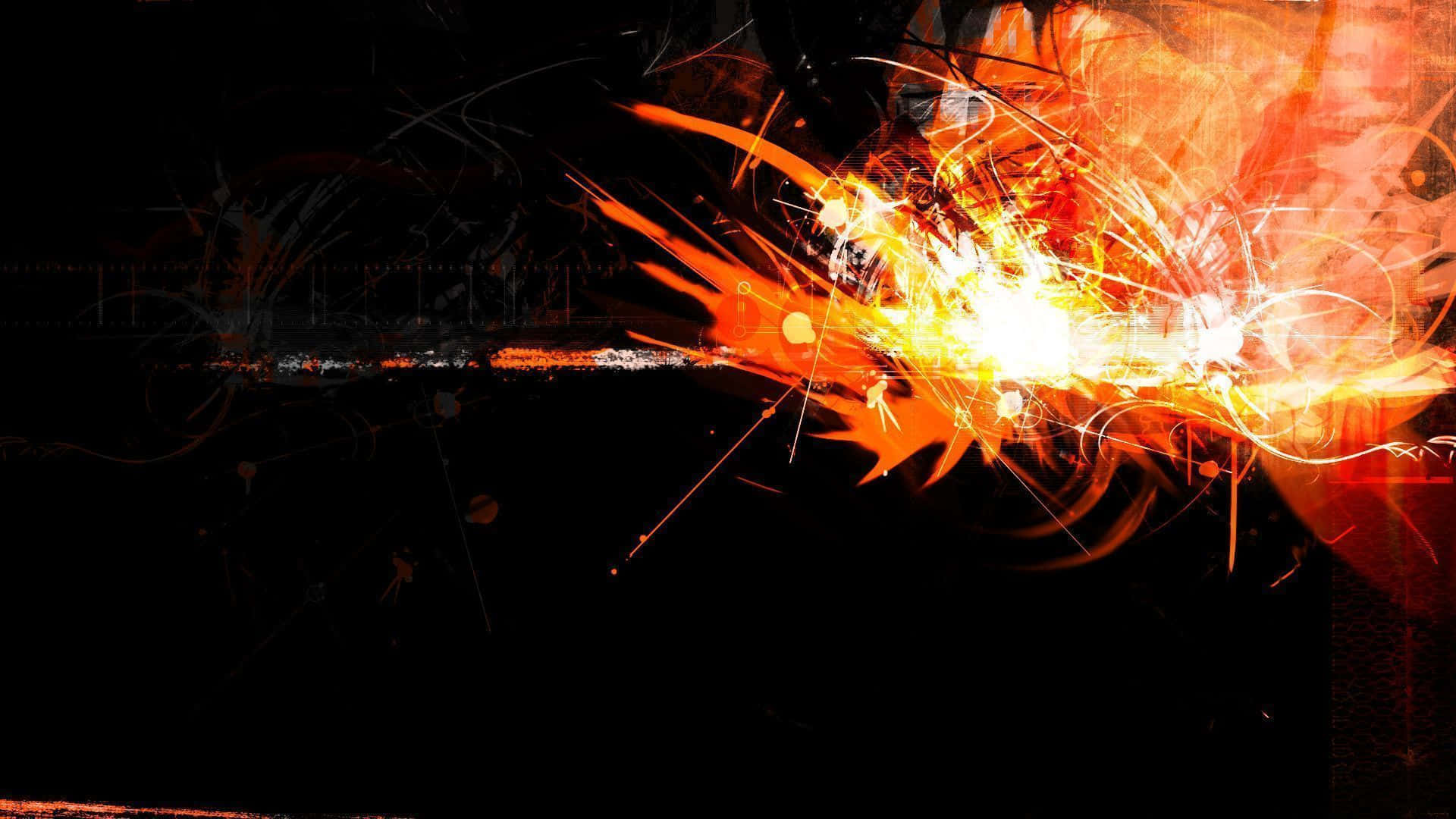 Orange And Black Explosion Background