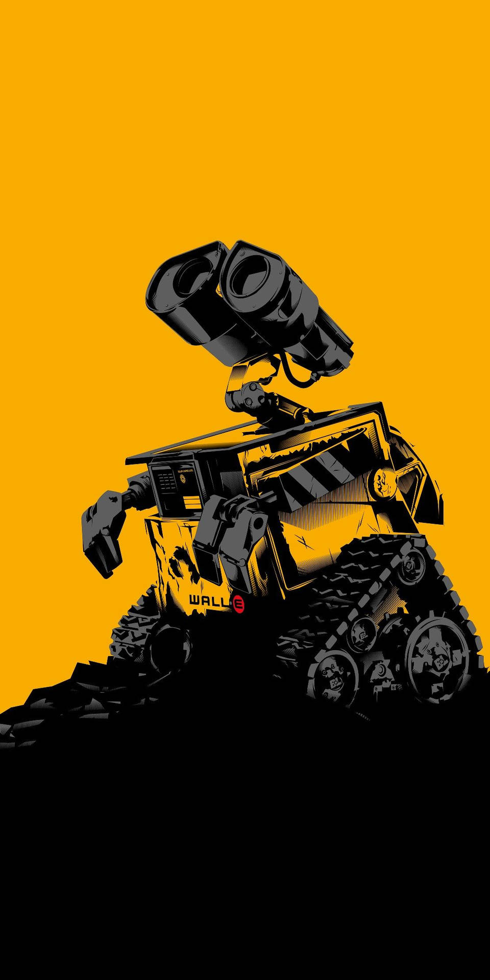 Orange And Black Robot WALL E Wallpaper