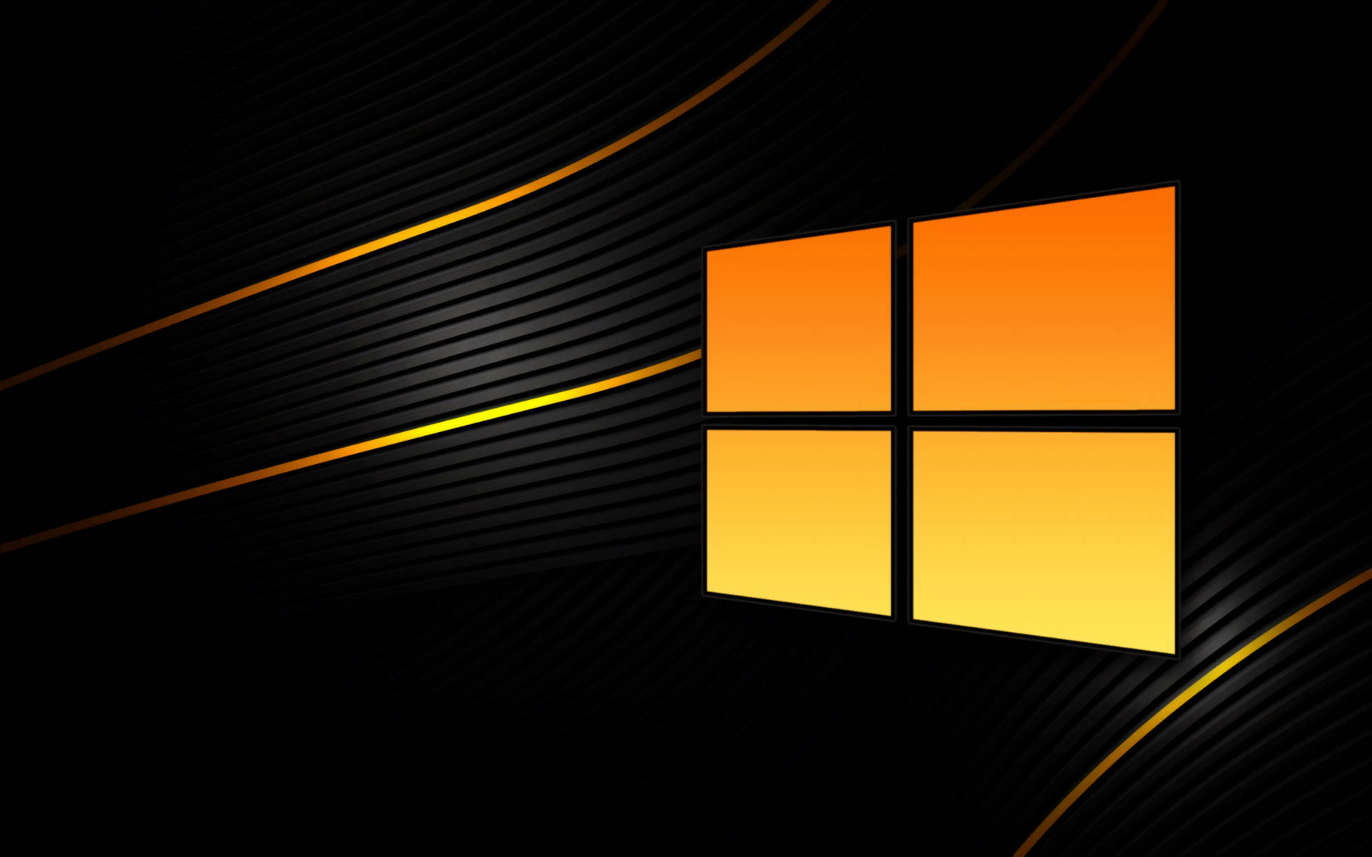 Windows 10 Hd Arancione E Nero Sfondo