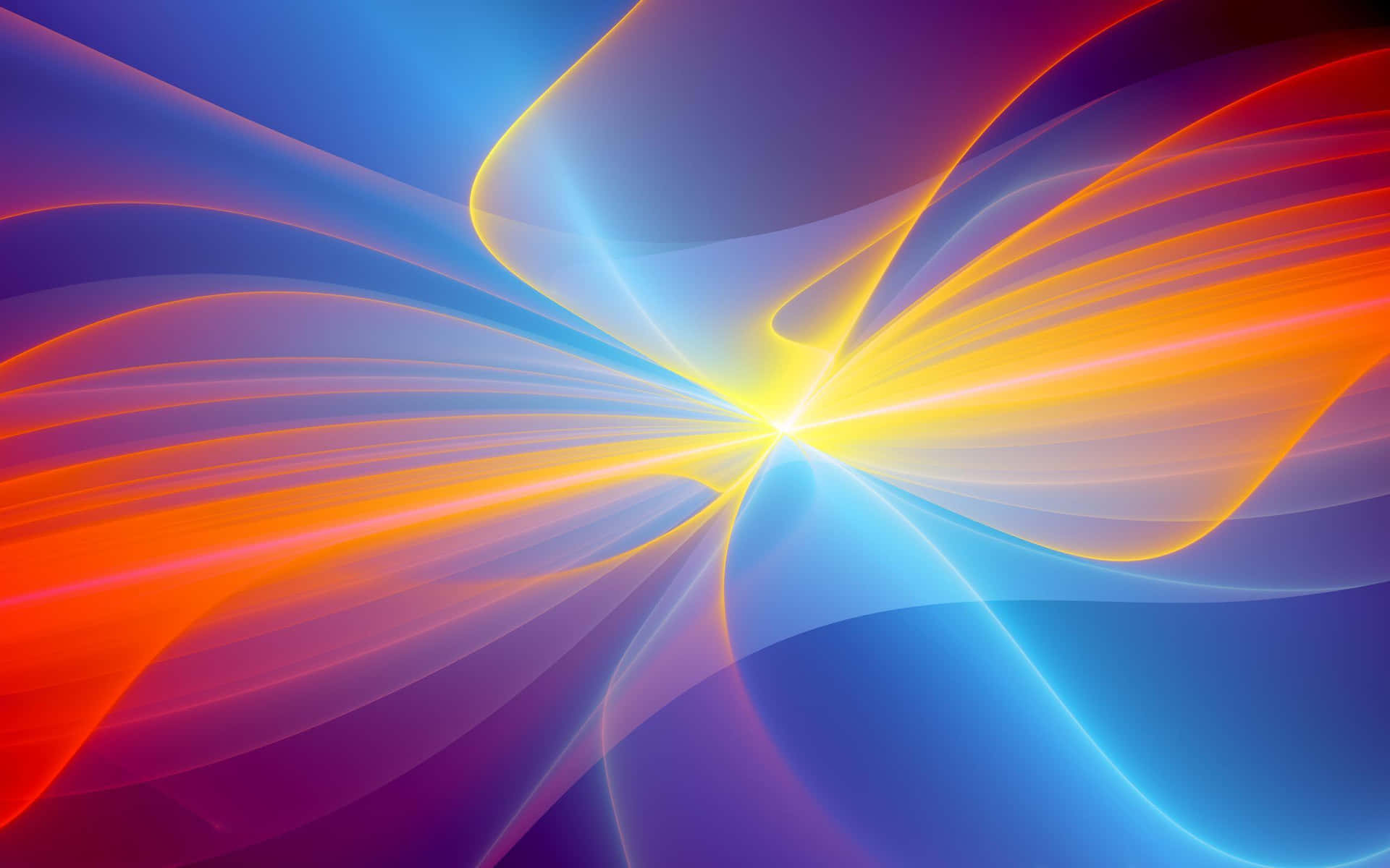 Orange And Blue Brigh Abstract Wallpaper