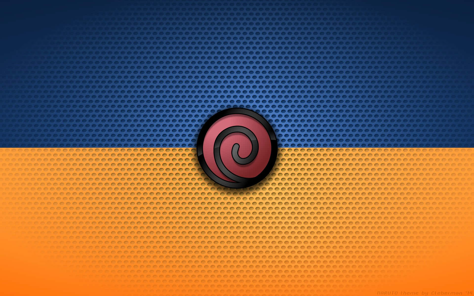 Orange And Blue Background Red Circle Wallpaper