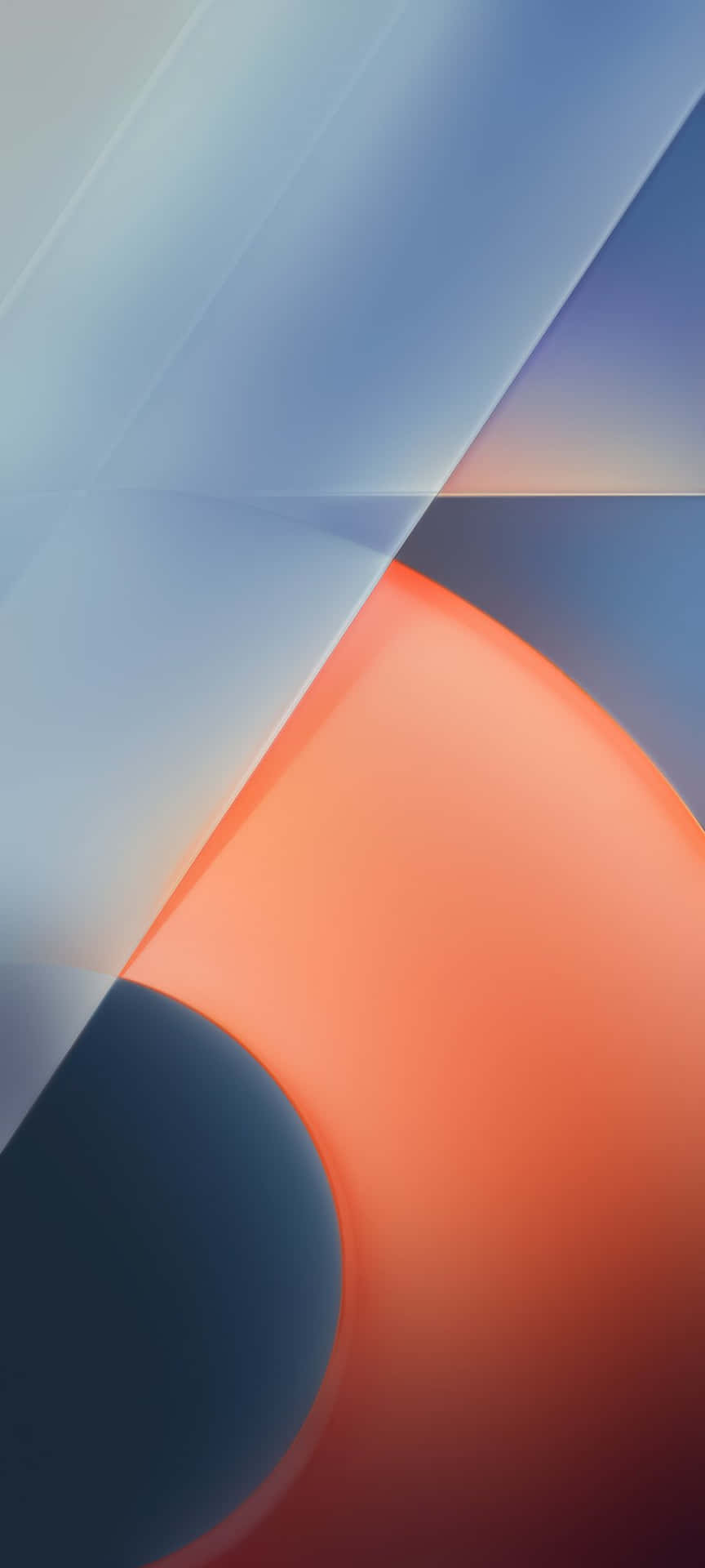 Vibrant Orange and Blue Color Combination Wallpaper