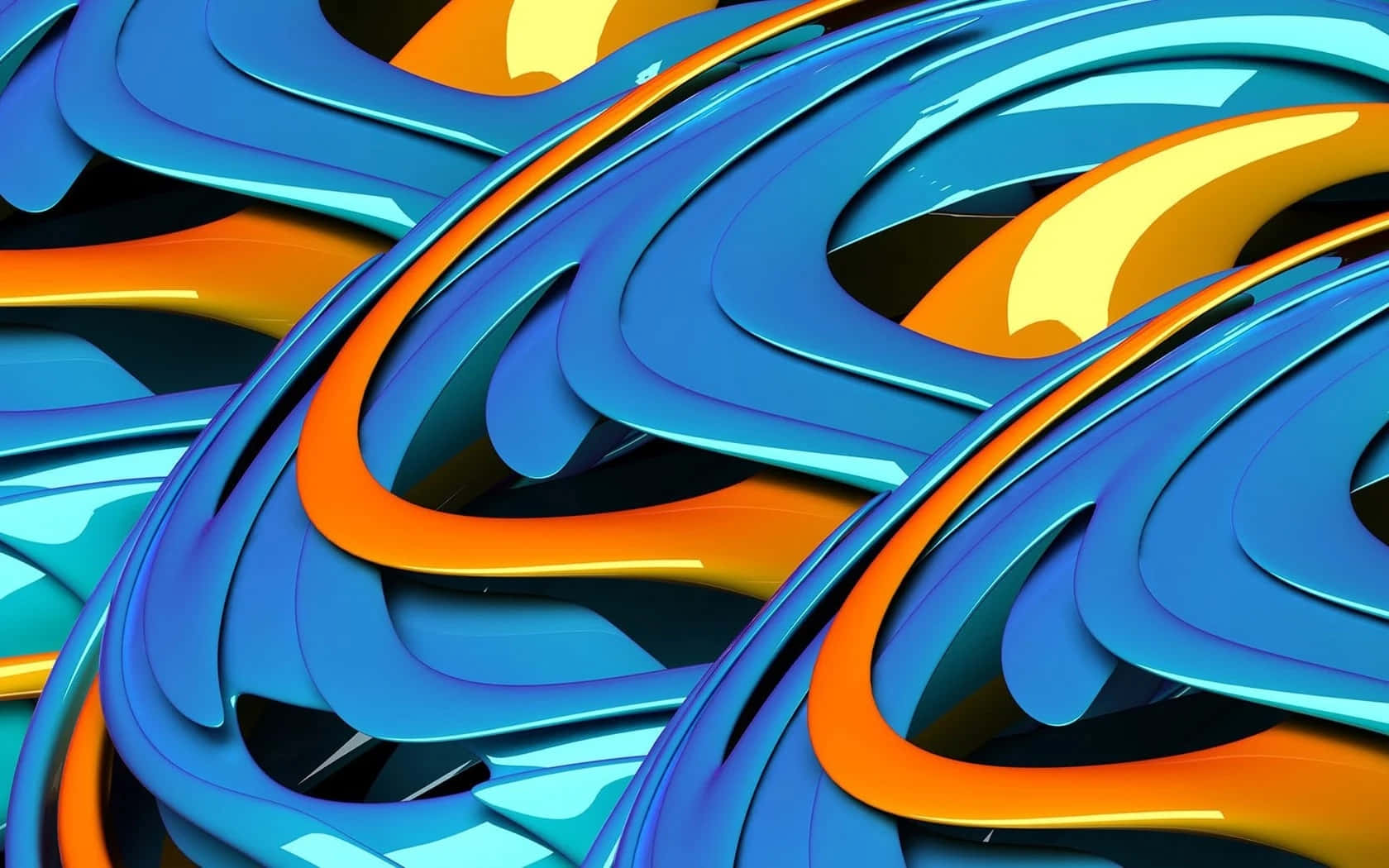 A Blue And Orange Abstract Pattern