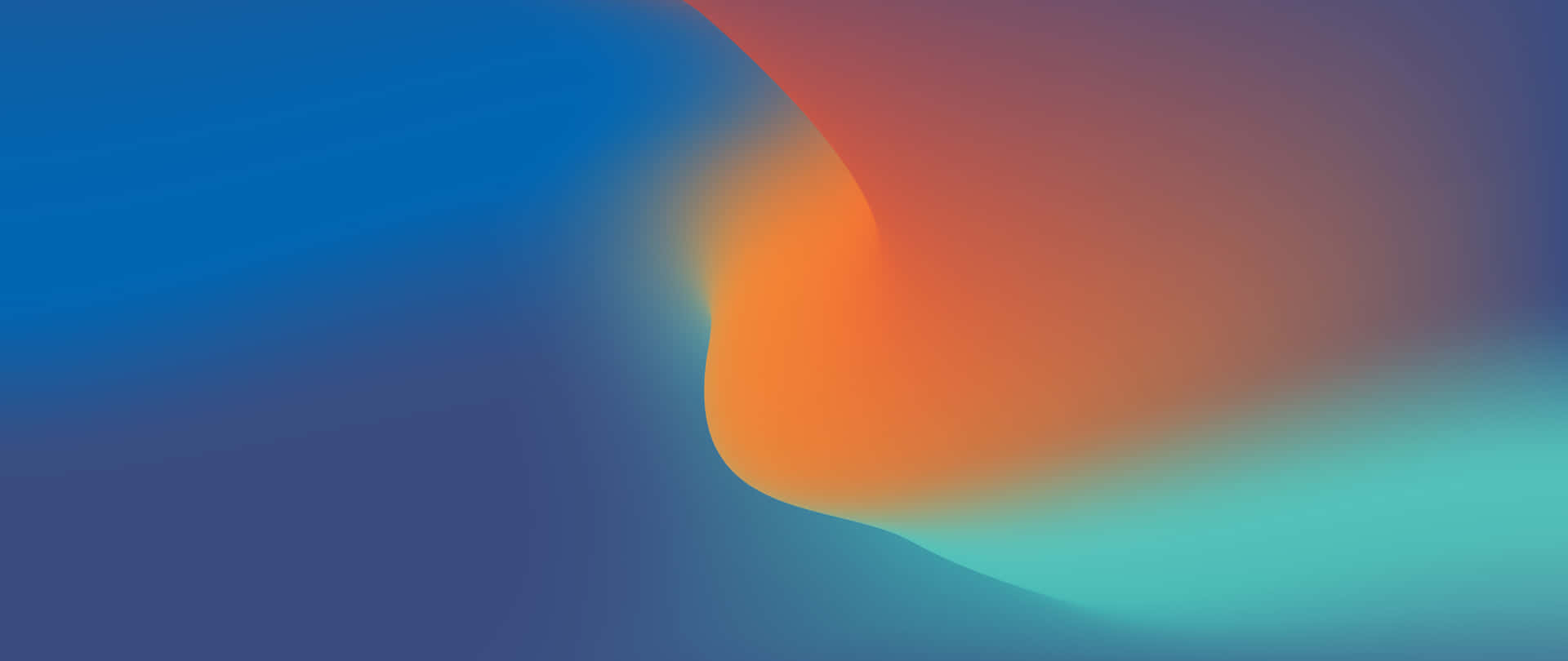 En abstrakt blå og orange baggrund Wallpaper