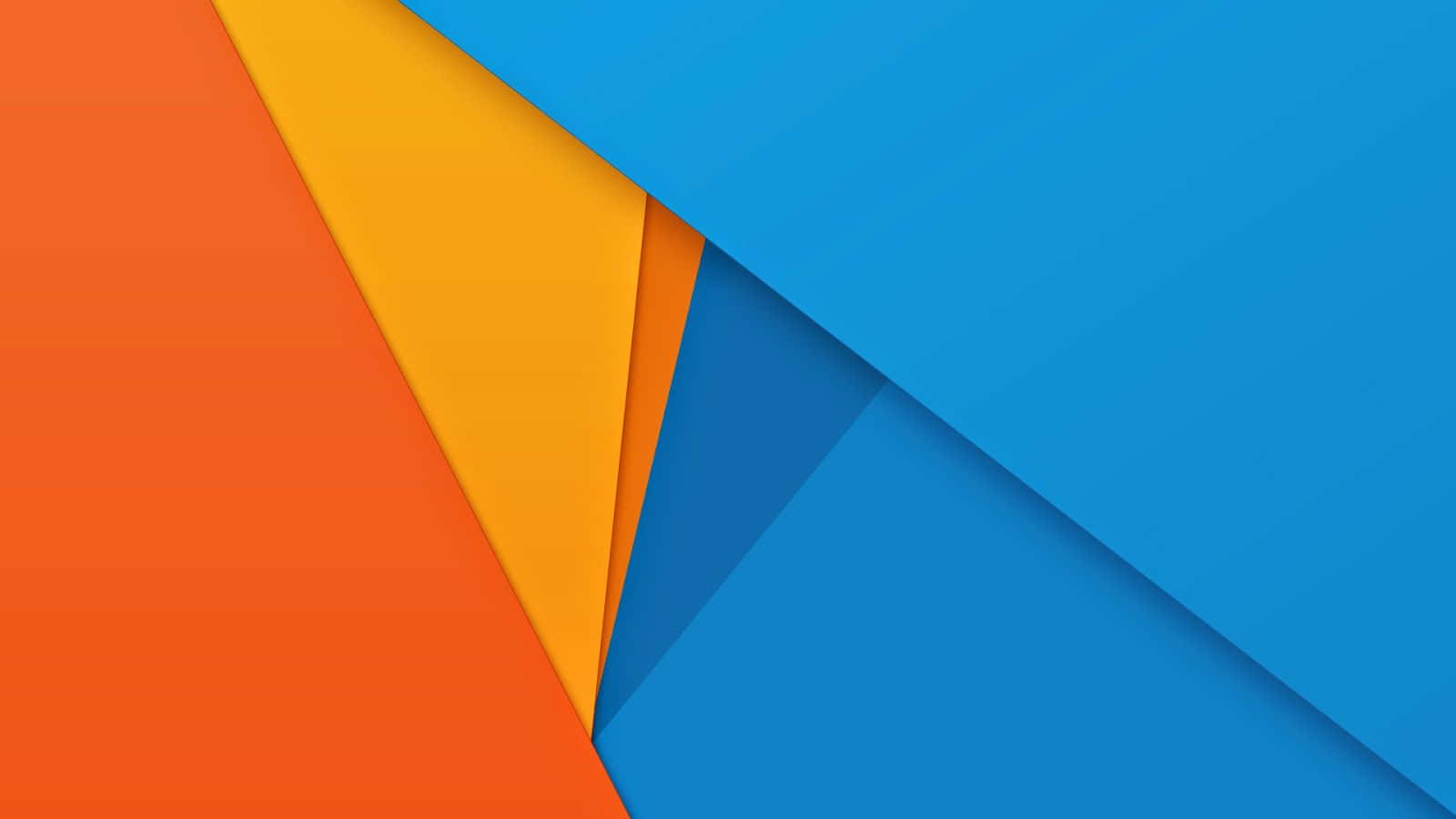 Orange And Blue Triangle Background Wallpaper