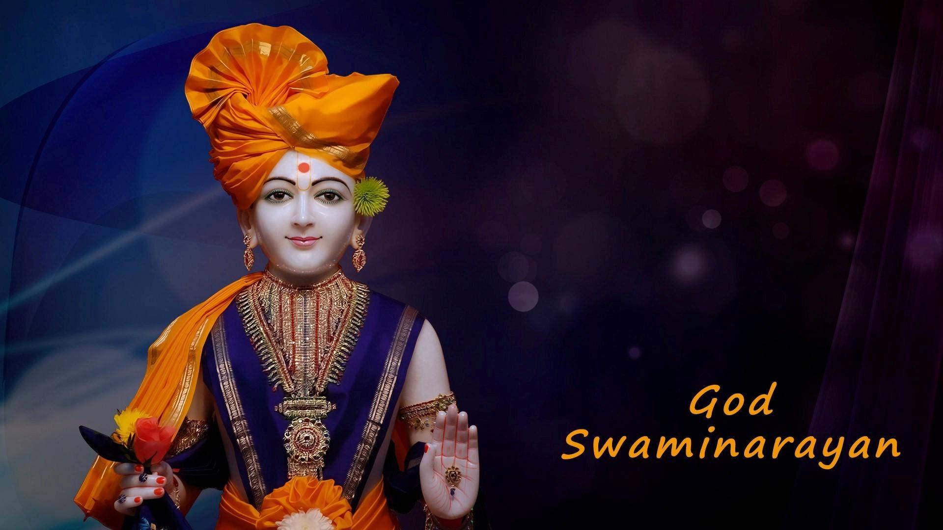 Download Orange And Blue Swaminarayan Wallpaper 