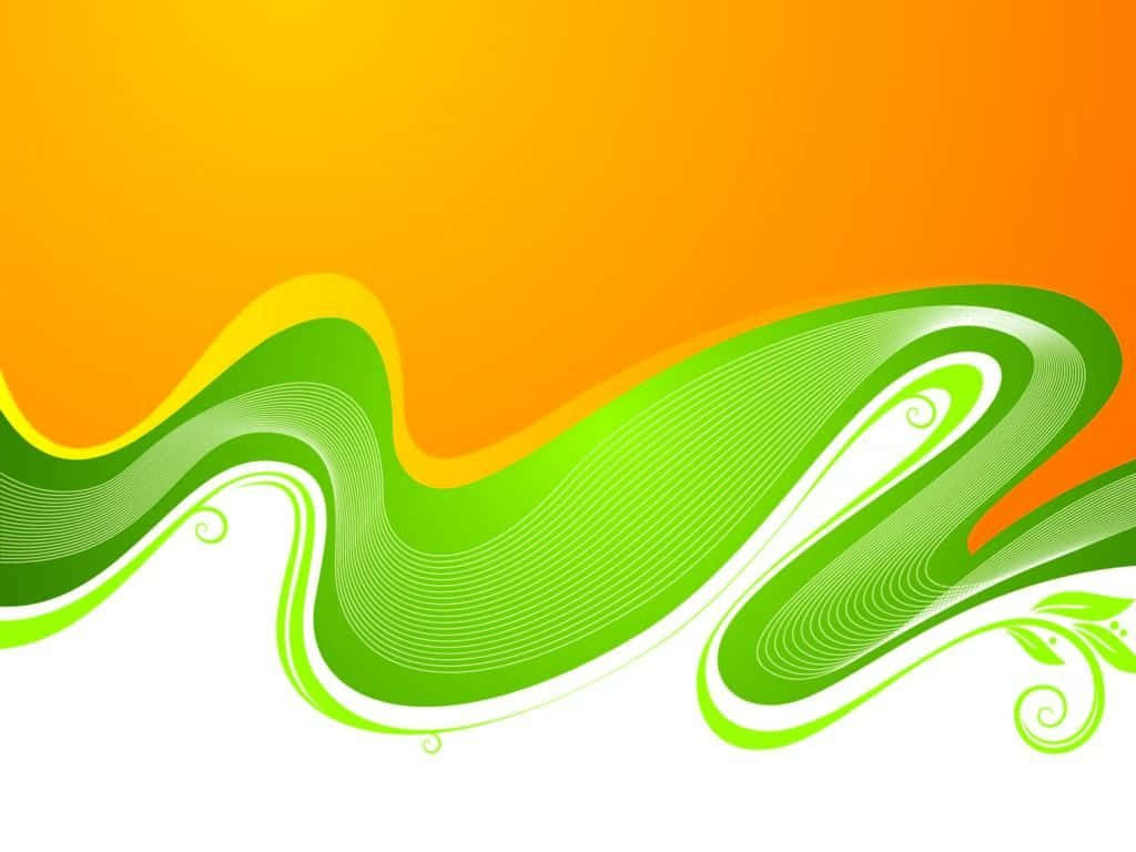 Orangeoch Grön Bakgrund