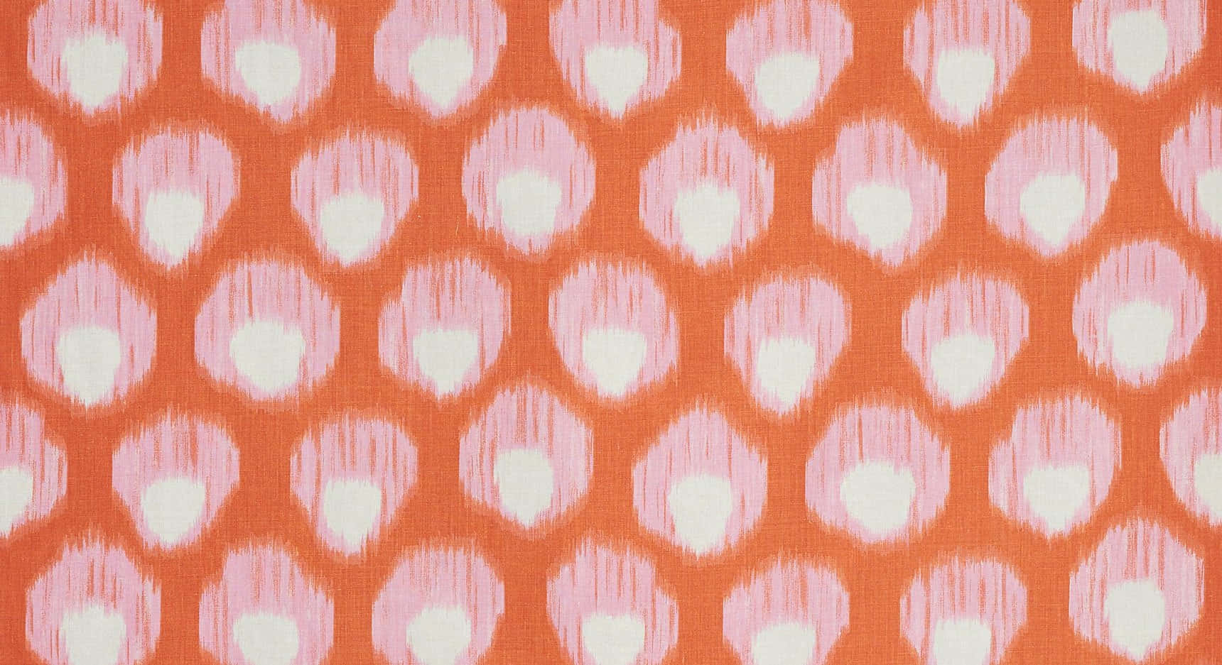 Vibrant Bukhara Pattern in Orange and Pink Tones Wallpaper