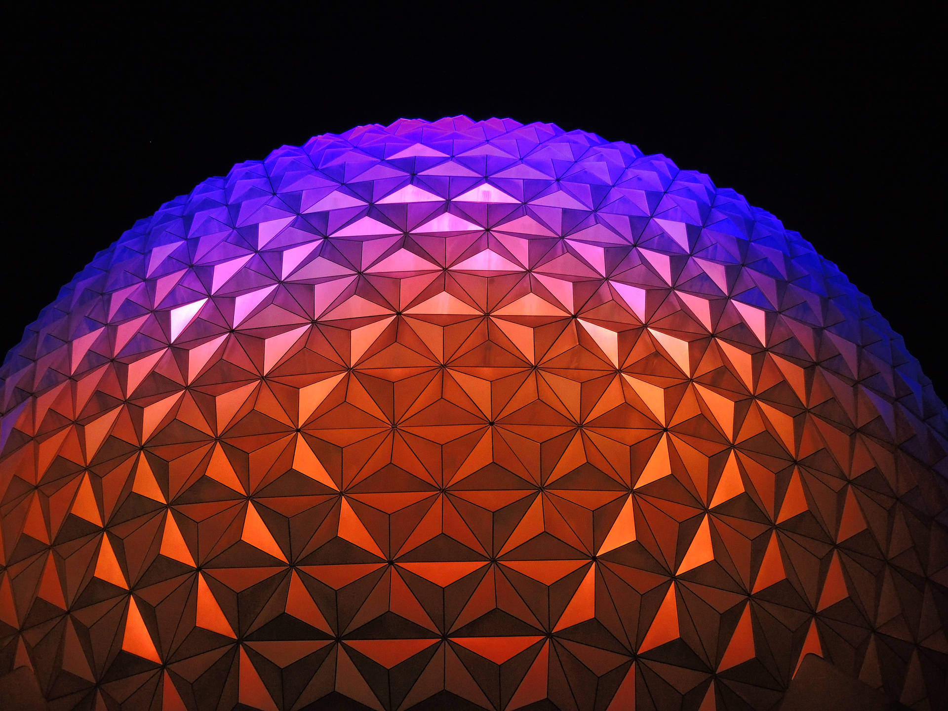 Orange And Purple Epcot Globe Picture