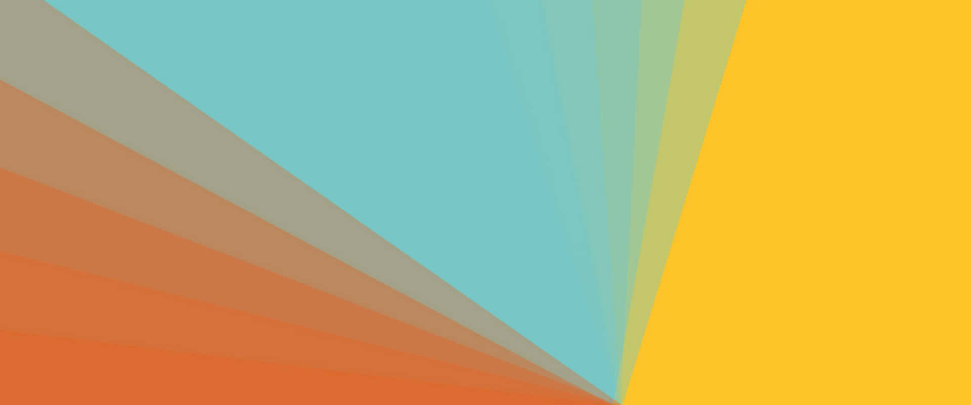Rays In Yellow, Orange, And Teal Wallpaper