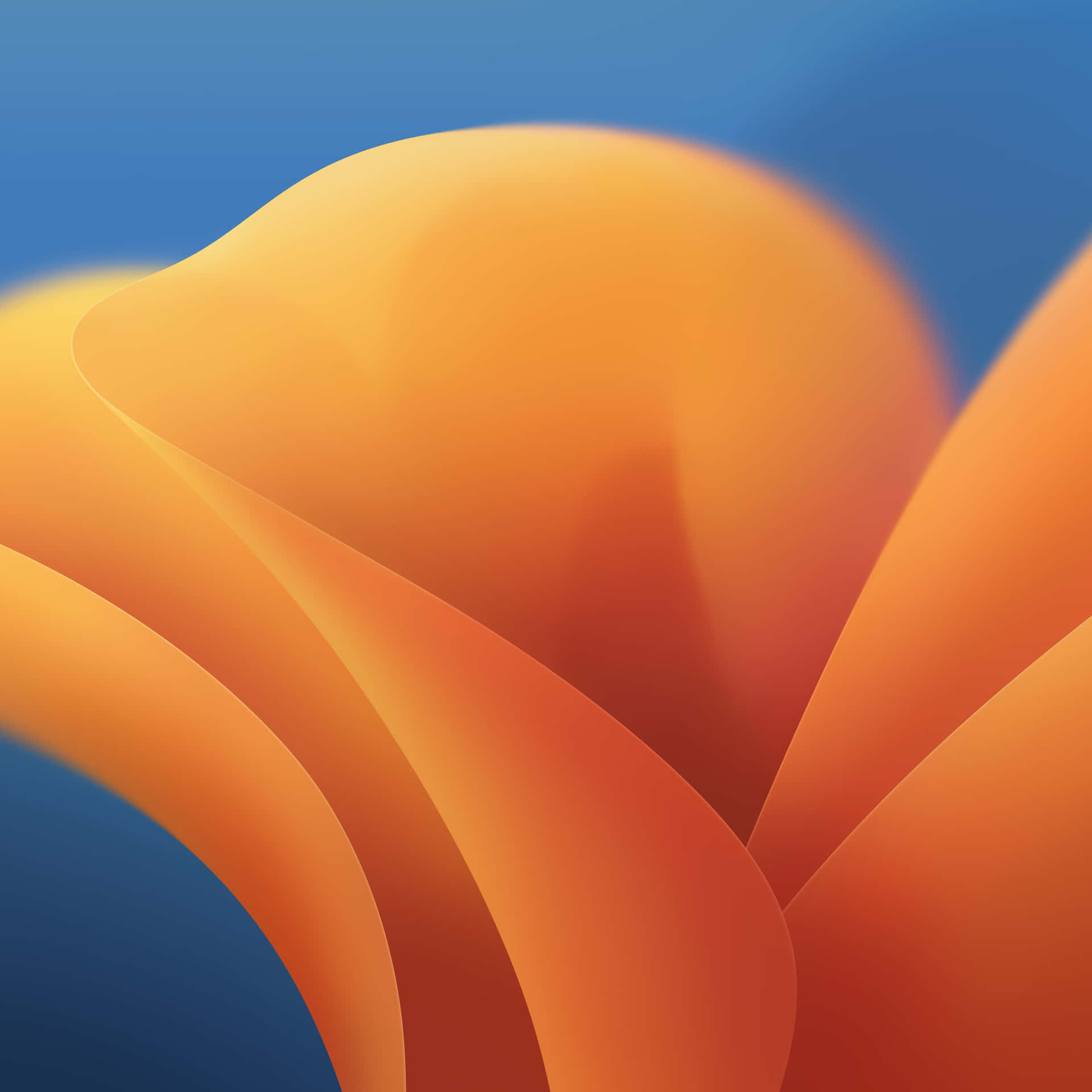 Kreativeund Inspirierende Orange- Und Blau-töne Abstrakte Kunst Wallpaper
