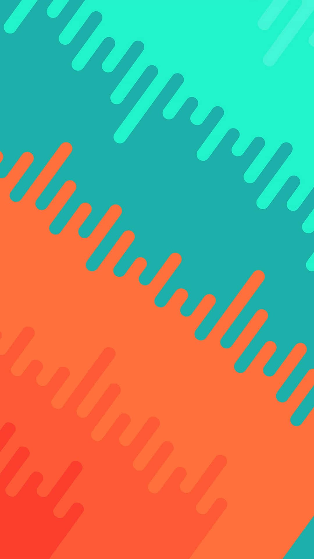 Aesthetic Waves In Orange And Teal Wallpaper