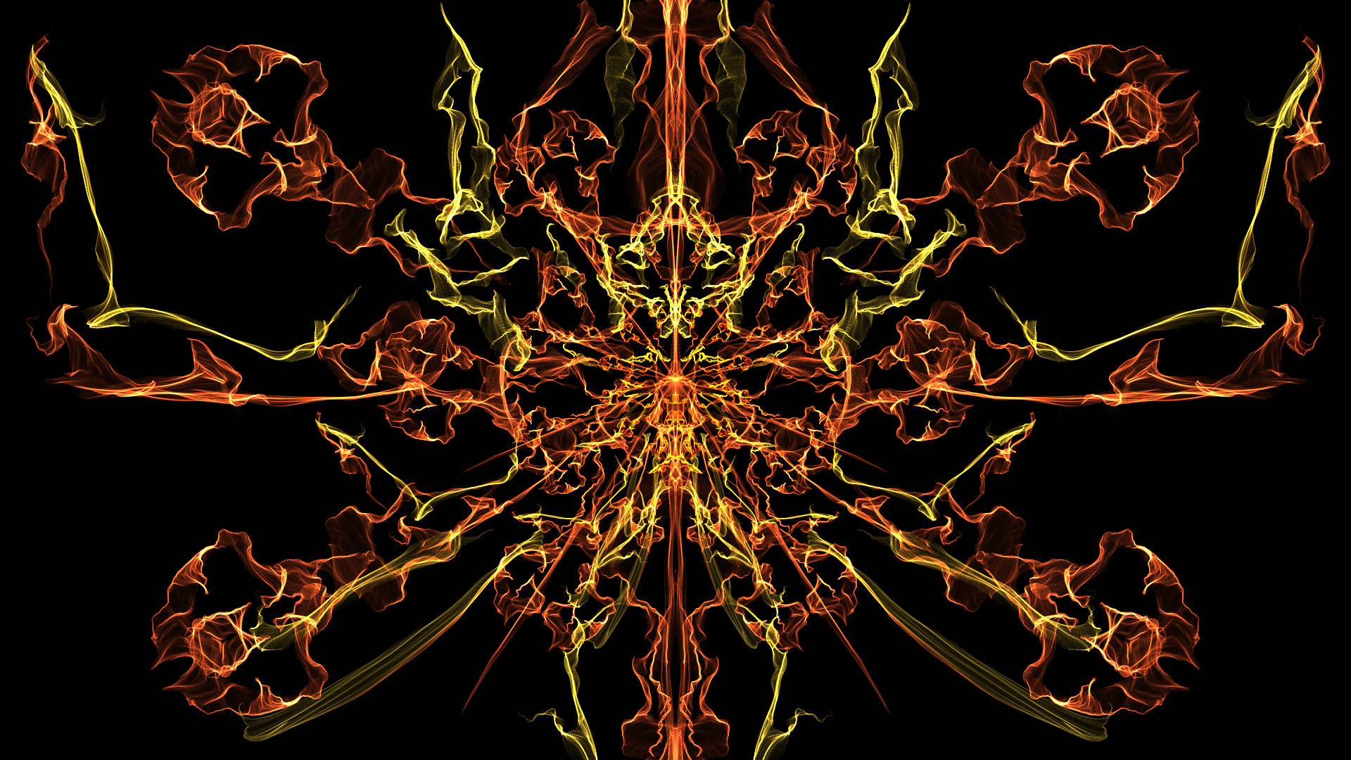 Orange And Yellow Abstract Generative Pattern Wallpaper