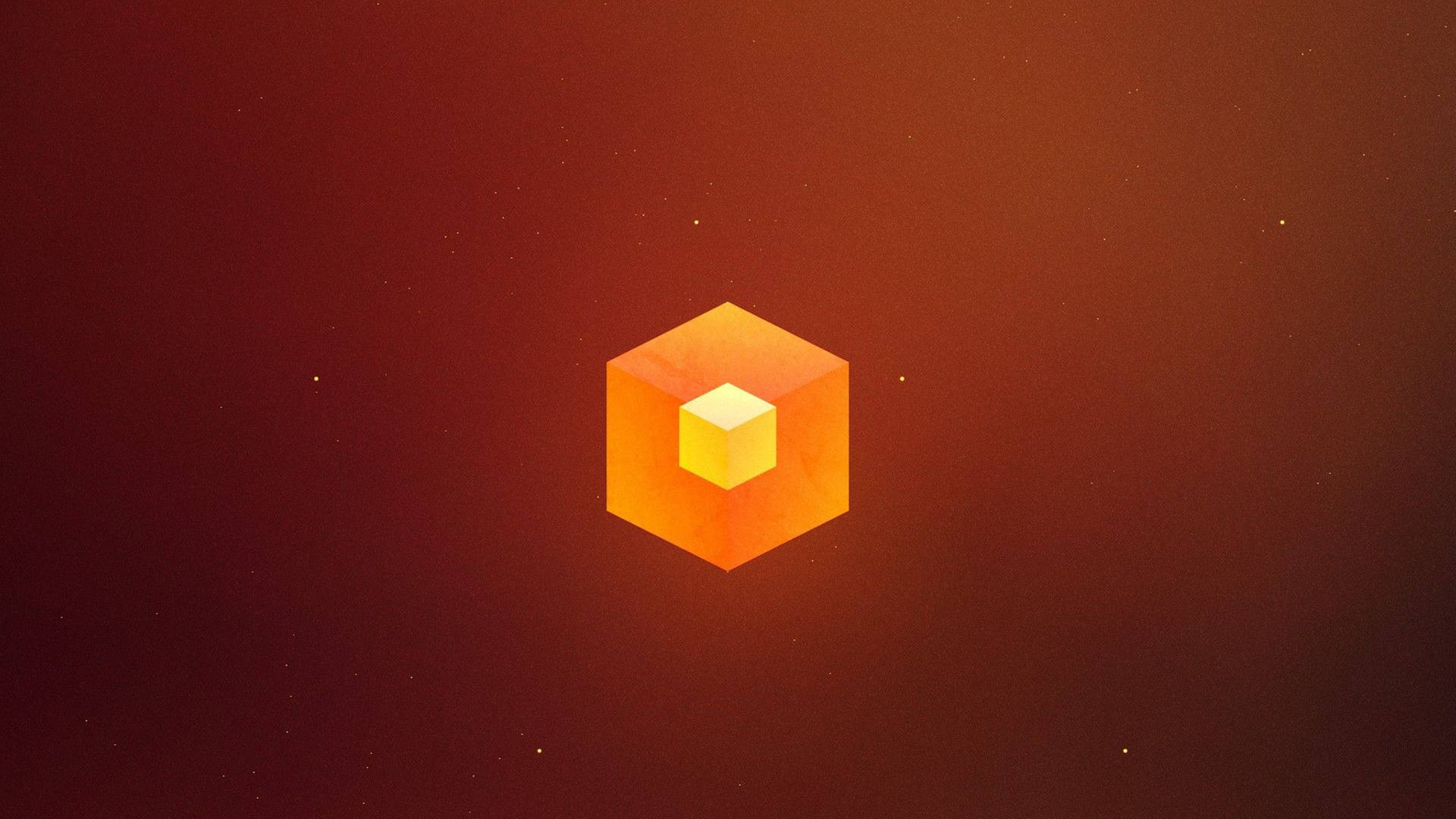 Orange And Yellow Cube Clean 4K Wallpaper
