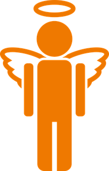 Orange Angel Icon PNG