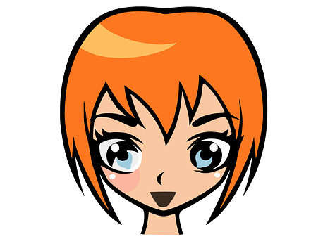 Orange Anime Character PNG