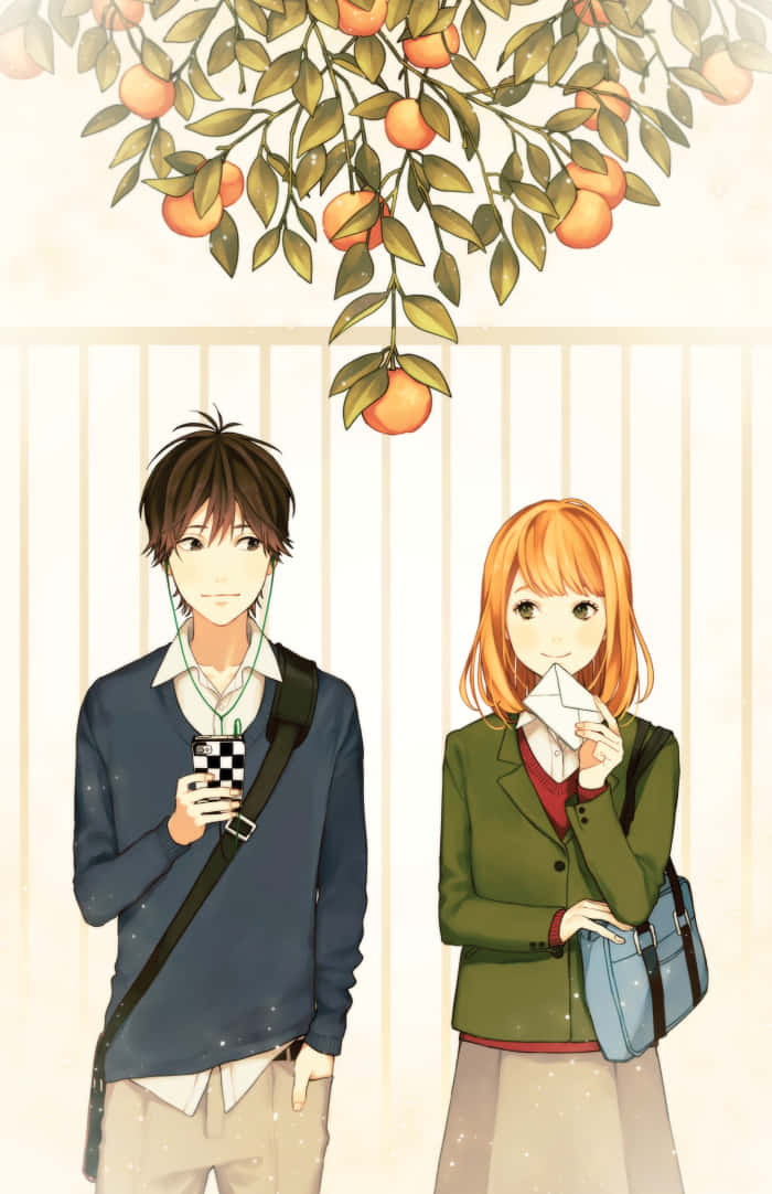 Orange Anime Kakeru And Naho Wallpaper
