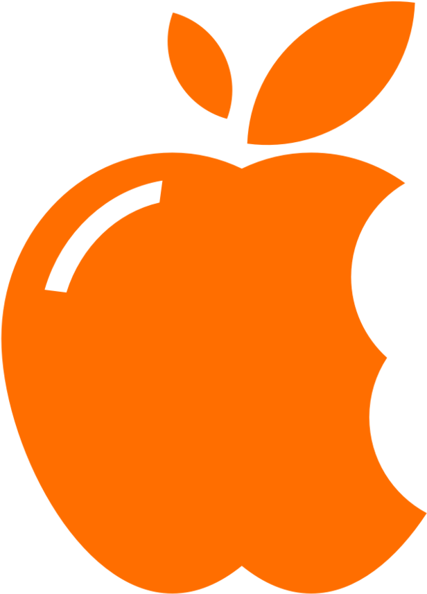 Orange Apple Hybrid Logo PNG