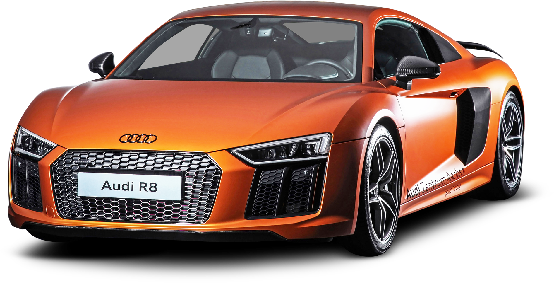 Orange Audi R8 Sports Car PNG