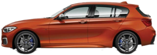 Orange B M W Side View PNG