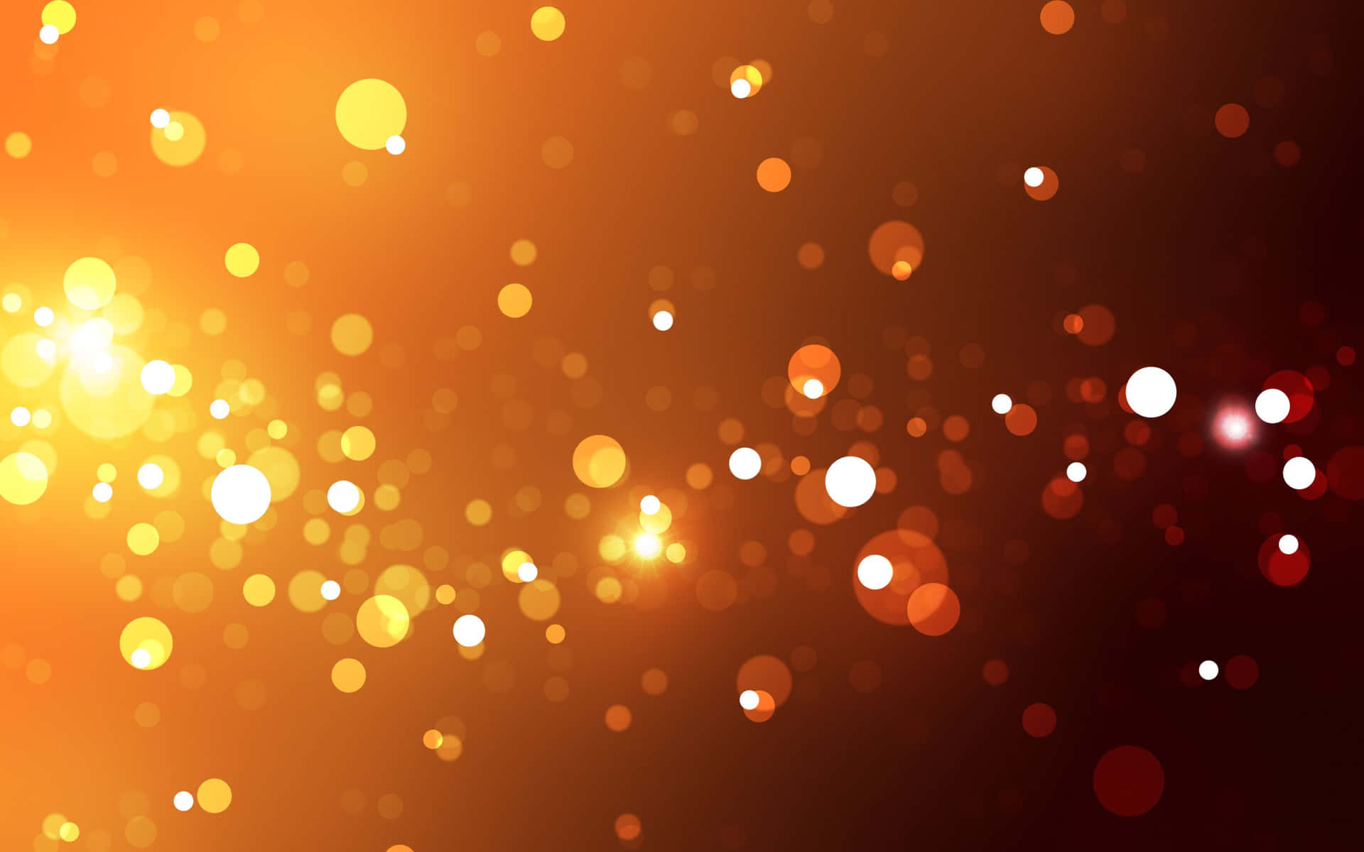 Bokeh Effects In Black And Orange Background