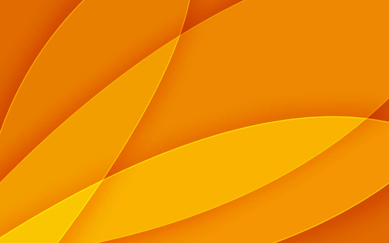 Abstract Leaf Shapes Orange Background