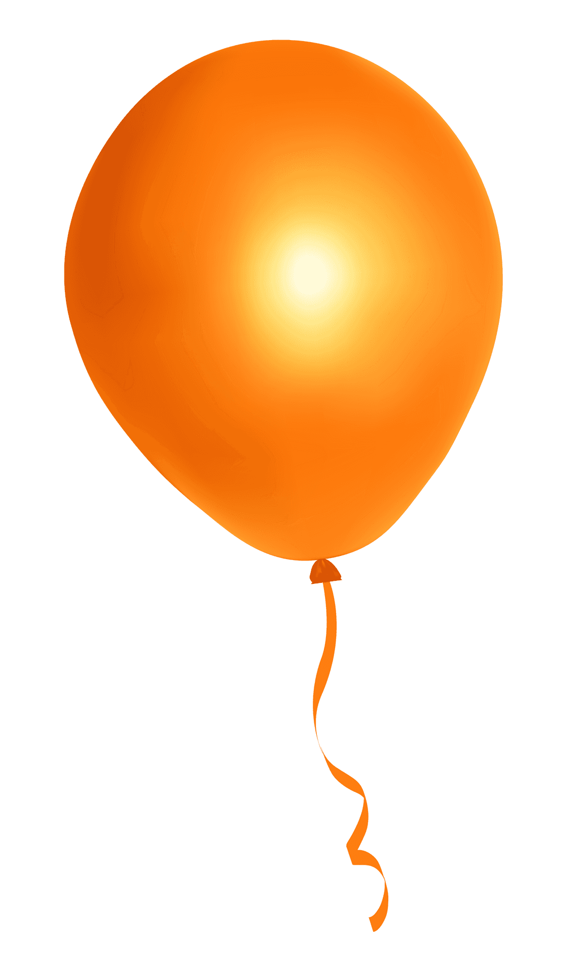 Orange Balloon Illustration PNG