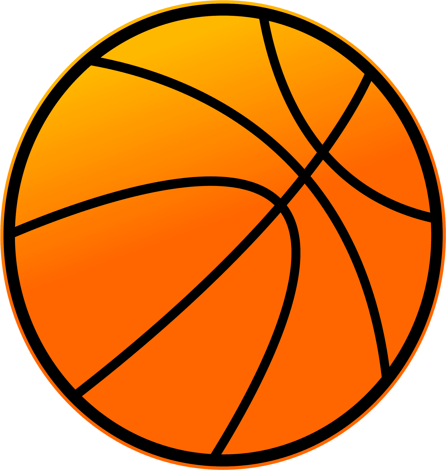 Orange Basketball Clipart PNG