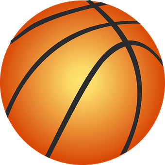 Orange Basketball Vector Illustration PNG